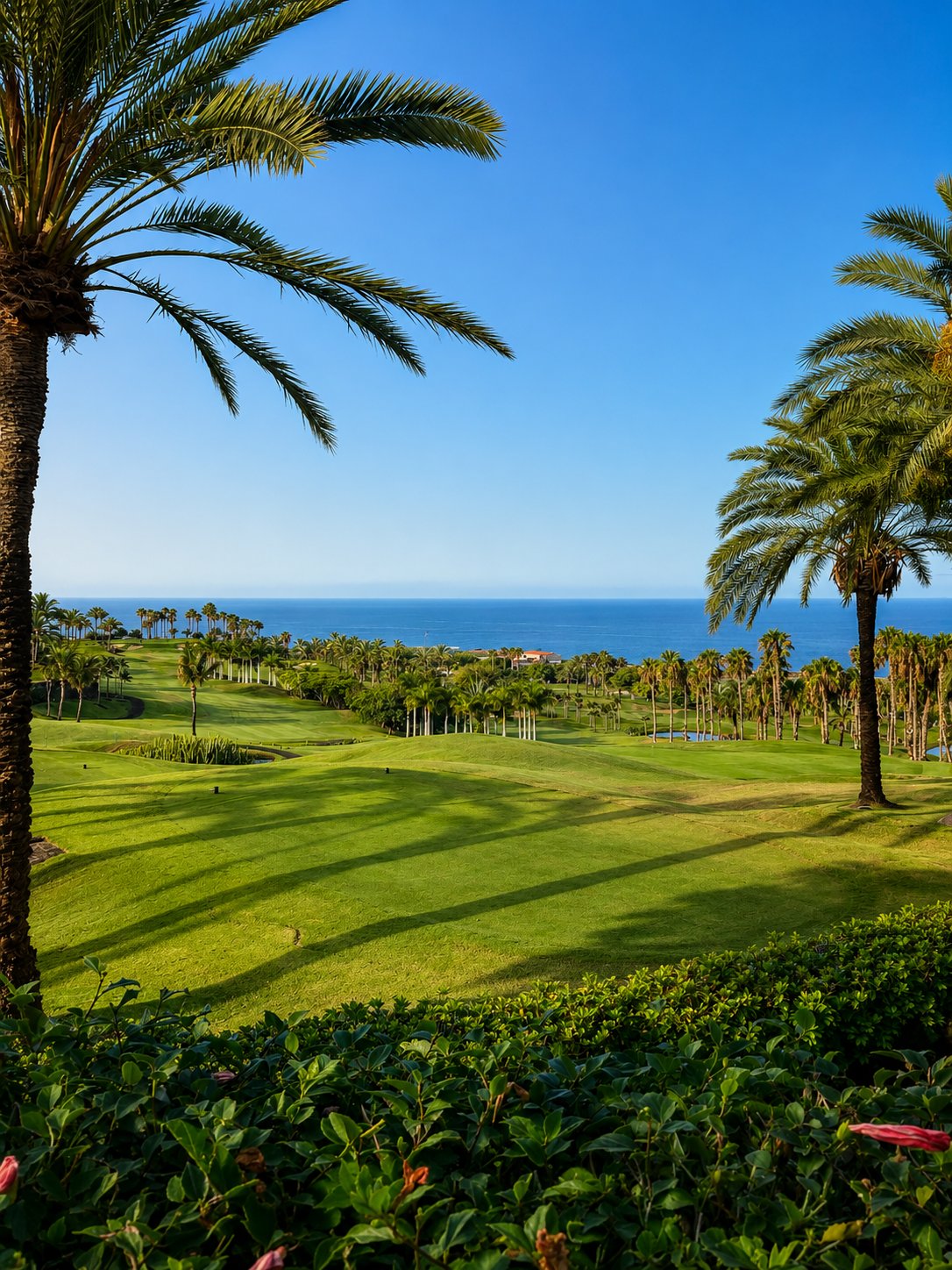 Tenerife golf resort fairway and palms